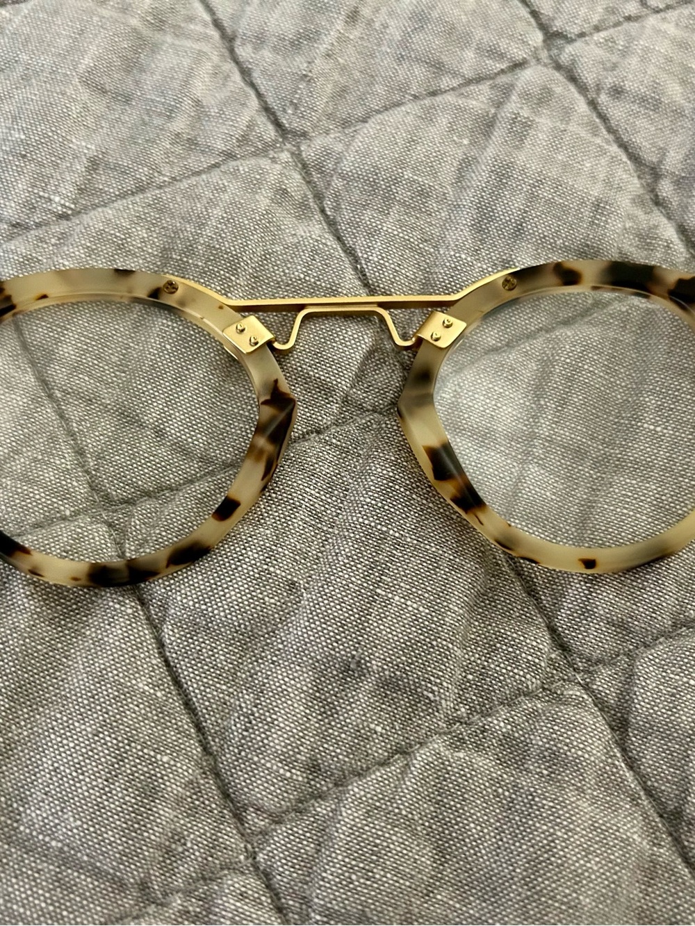 NEW KREWE St. Louis Unisex Eyeglass Frames 44□23 Blonde Tortoise Gold w/Case - Picture 13 of 14